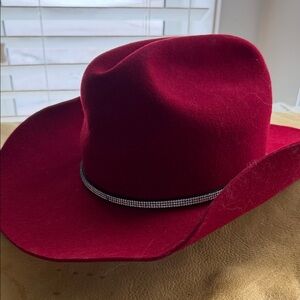 Red Suede Cowboy Hat